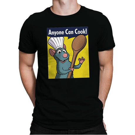 Anyone Can Cook! - Mens Premium T-Shirts RIPT Apparel Small / Black