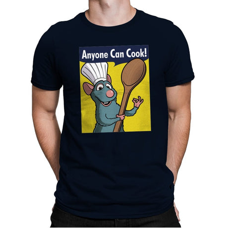 Anyone Can Cook! - Mens Premium T-Shirts RIPT Apparel Small / Midnight Navy