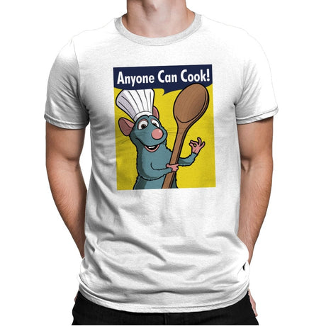 Anyone Can Cook! - Mens Premium T-Shirts RIPT Apparel Small / White