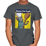 Anyone Can Cook! - Mens T-Shirts RIPT Apparel Small / Charcoal