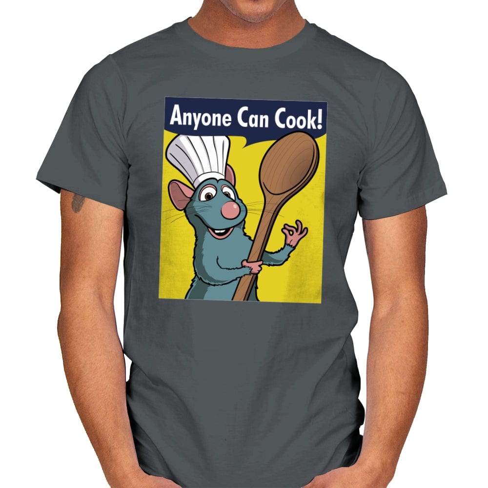 Anyone Can Cook! - Mens T-Shirts RIPT Apparel Small / Charcoal