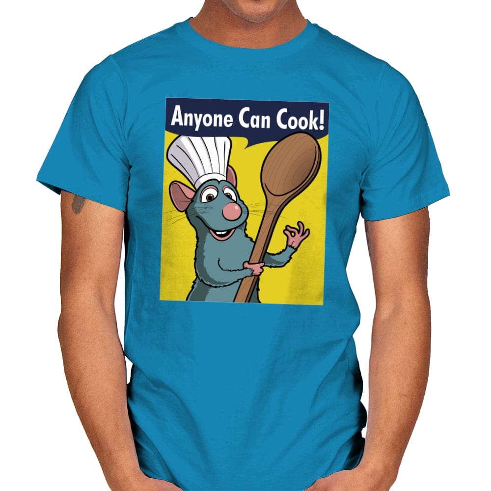 Anyone Can Cook! - Mens T-Shirts RIPT Apparel Small / Sapphire