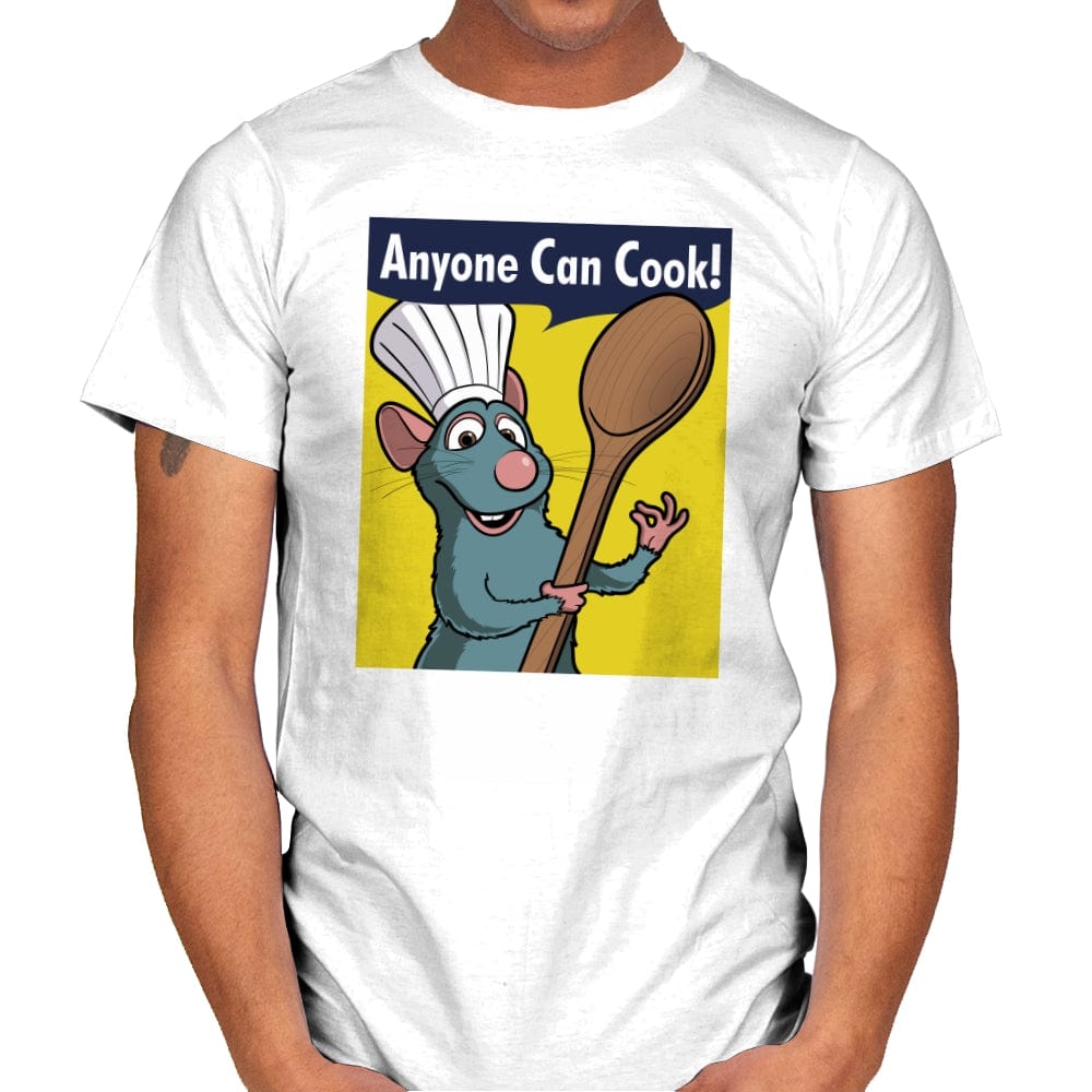Anyone Can Cook! - Mens T-Shirts RIPT Apparel Small / White