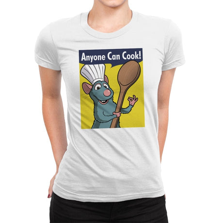 Anyone Can Cook! - Womens Premium T-Shirts RIPT Apparel Small / White