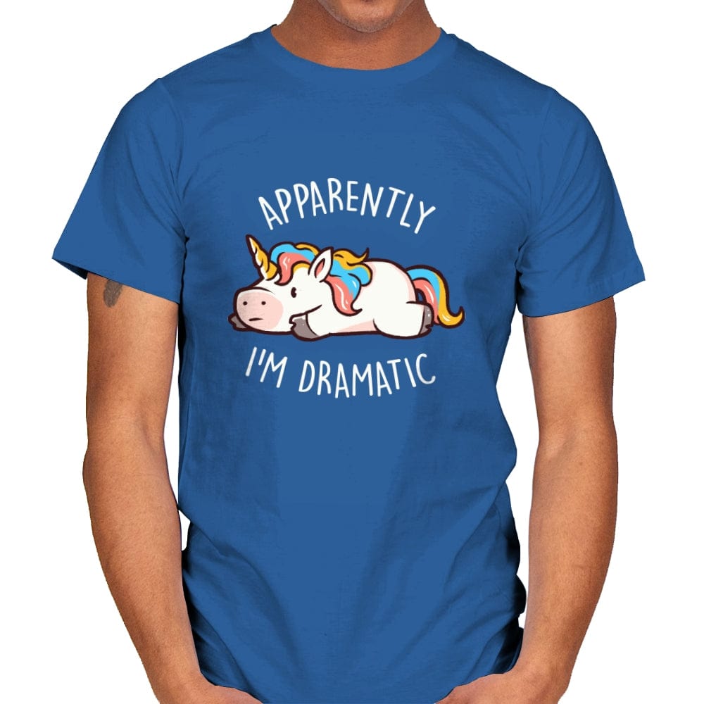 Apparently I'm Dramatic - Mens T-Shirts RIPT Apparel Small / Royal