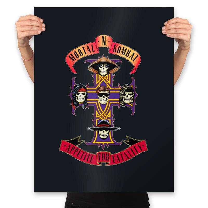 Appetite for Fatality - Prints Posters RIPT Apparel 18x24 / Black