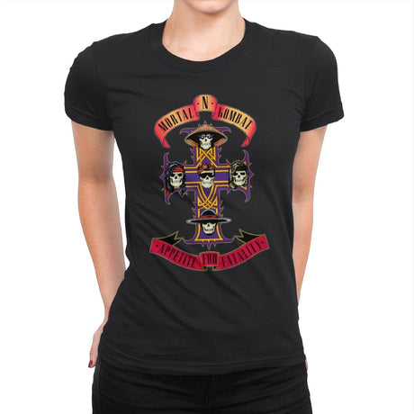 Appetite for Fatality - Womens Premium T-Shirts RIPT Apparel Small / Black