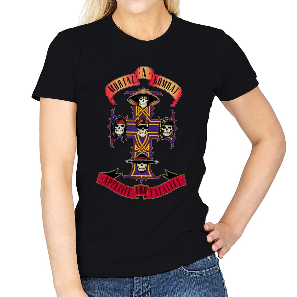 Appetite for Fatality - Womens T-Shirts RIPT Apparel Small / Black