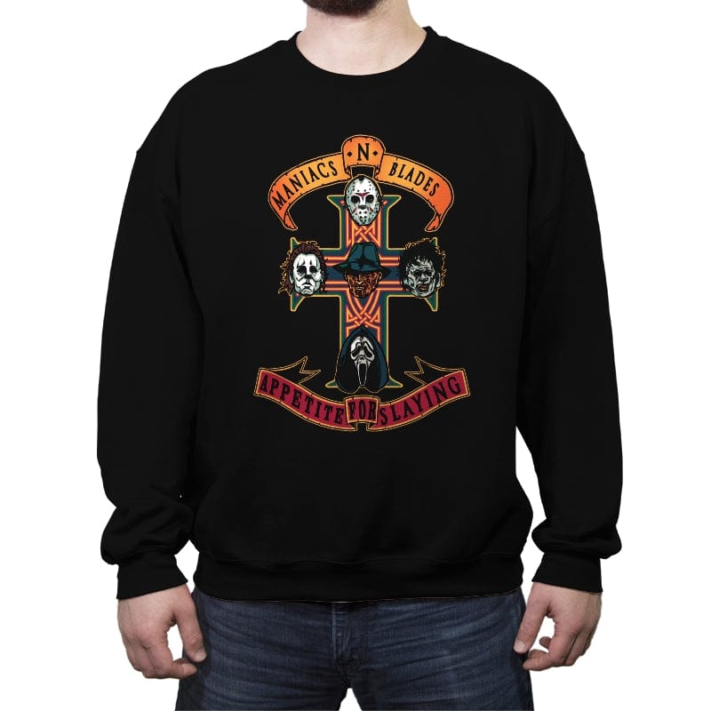 Appetite for Slaying - Crew Neck Sweatshirt Crew Neck Sweatshirt RIPT Apparel Small / Black