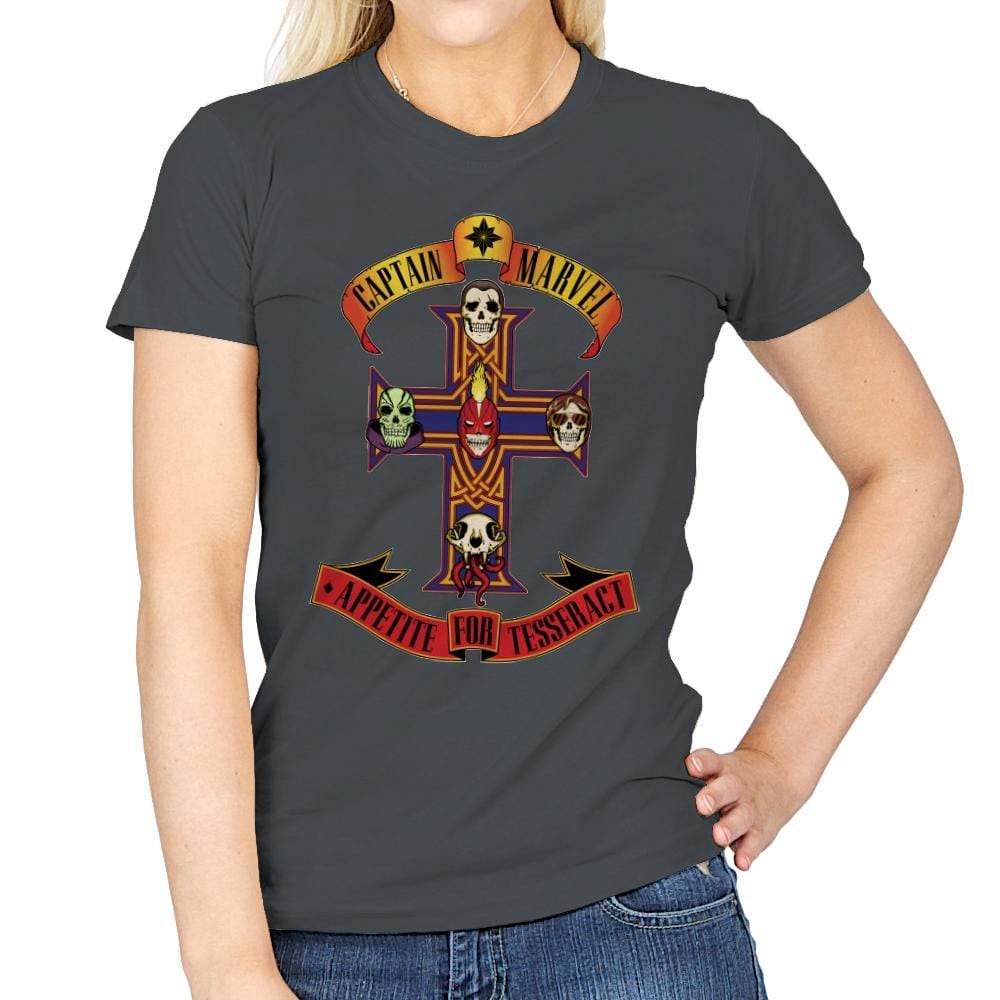 Appetite for Tesseract - Womens T-Shirts RIPT Apparel Small / Charcoal