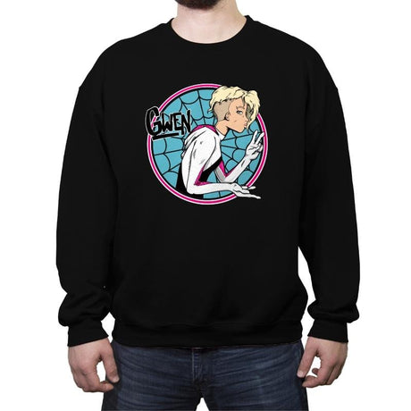 Arachnid Girl - Crew Neck Sweatshirt Crew Neck Sweatshirt RIPT Apparel Small / Black