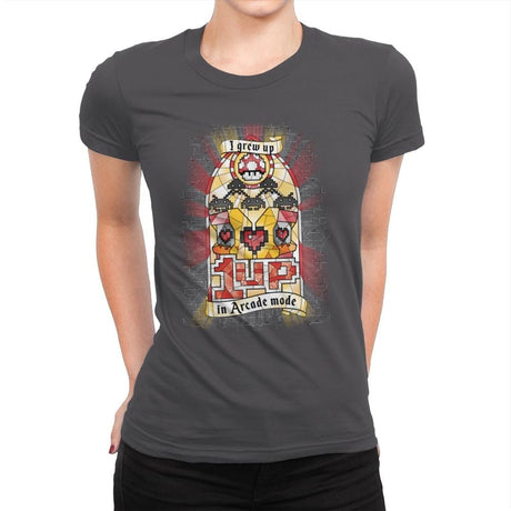 Arcade Mode - Womens Premium T-Shirts RIPT Apparel Small / Heavy Metal