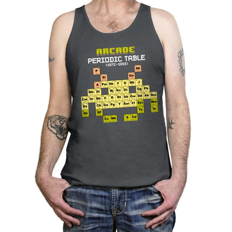 Arcade Periodic Table - Shirt Club - Tanktop Tanktop RIPT Apparel X-Small / Asphalt