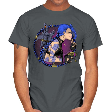 Arcane Girl - Mens T-Shirts RIPT Apparel Small / Charcoal