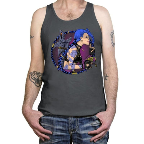 Arcane Girl - Tanktop Tanktop RIPT Apparel X-Small / Asphalt