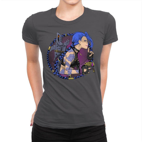 Arcane Girl - Womens Premium T-Shirts RIPT Apparel Small / Heavy Metal