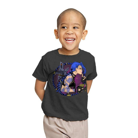 Arcane Girl - Youth T-Shirts RIPT Apparel X-small / Charcoal