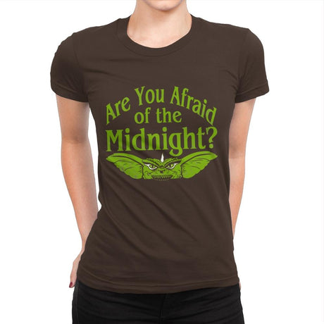 Are you afraid of the Midnight? - Womens Premium T-Shirts RIPT Apparel Small / Dark Chocolate