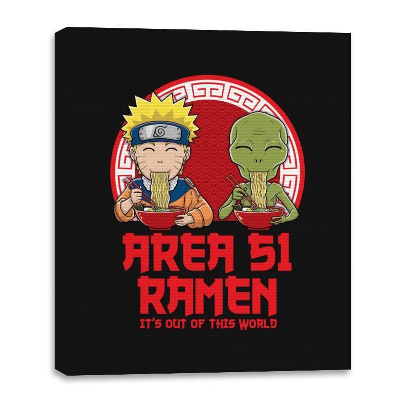 Area 51 Ramen - Canvas Wraps Canvas Wraps RIPT Apparel 16x20 / Black