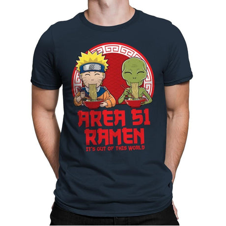 Area 51 Ramen - Mens Premium T-Shirts RIPT Apparel Small / Indigo