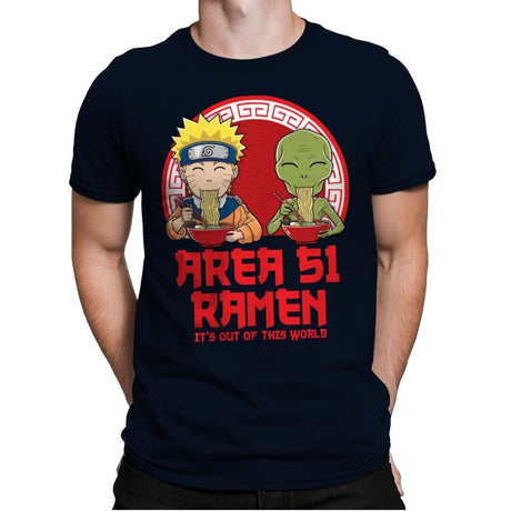 Area 51 Ramen - Mens Premium T-Shirts RIPT Apparel Small / Midnight Navy