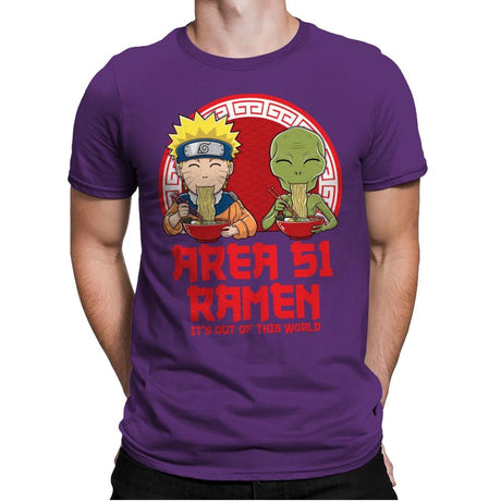 Area 51 Ramen - Mens Premium T-Shirts RIPT Apparel Small / Purple Rush