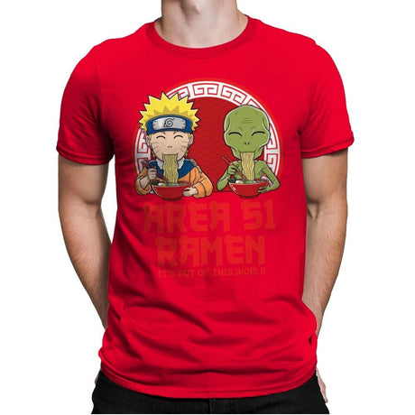 Area 51 Ramen - Mens Premium T-Shirts RIPT Apparel Small / Red
