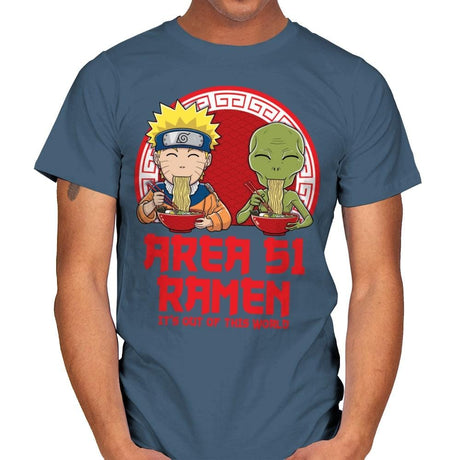 Area 51 Ramen - Mens T-Shirts RIPT Apparel Small / Indigo Blue