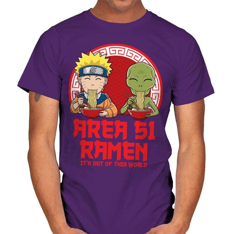Area 51 Ramen - Mens T-Shirts RIPT Apparel Small / Purple