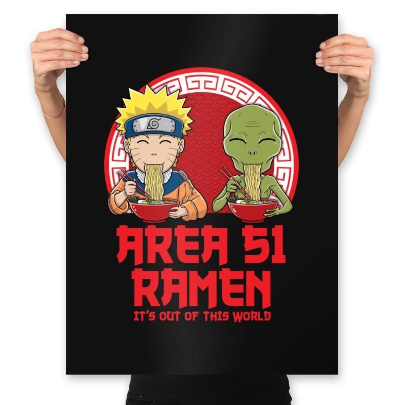 Area 51 Ramen - Prints Posters RIPT Apparel 18x24 / Black