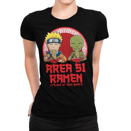 Area 51 Ramen - Womens Premium T-Shirts RIPT Apparel Small / Indigo