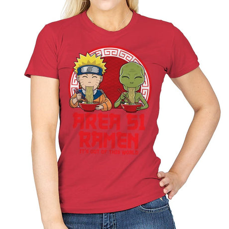 Area 51 Ramen - Womens T-Shirts RIPT Apparel Small / Red