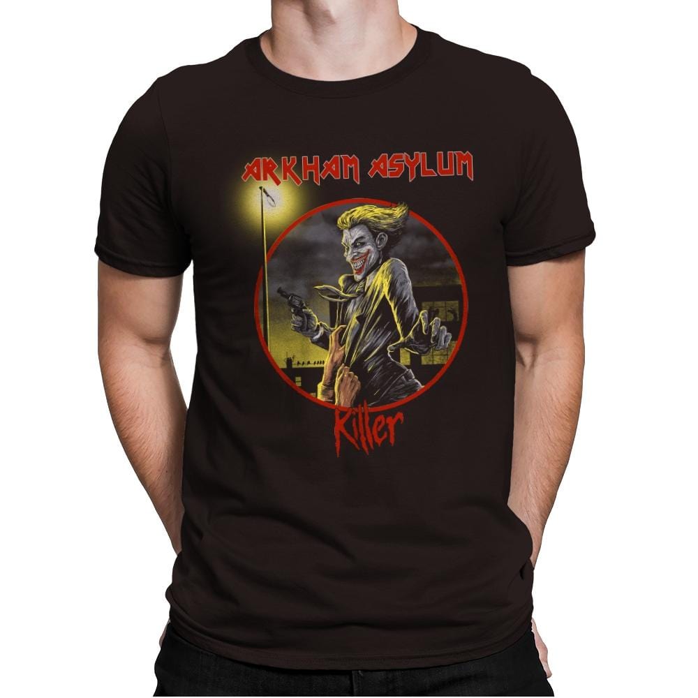 Arkham Asylum Exclusive - Best Seller - Mens Premium T-Shirts RIPT Apparel Small / Dark Chocolate