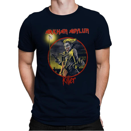 Arkham Asylum Exclusive - Best Seller - Mens Premium T-Shirts RIPT Apparel Small / Midnight Navy