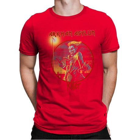 Arkham Asylum Exclusive - Best Seller - Mens Premium T-Shirts RIPT Apparel Small / Red