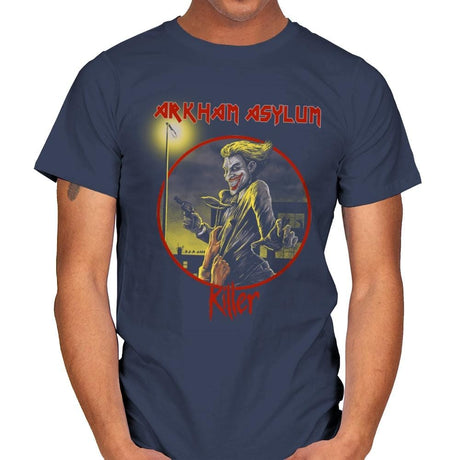Arkham Asylum Exclusive - Best Seller - Mens T-Shirts RIPT Apparel Small / Navy