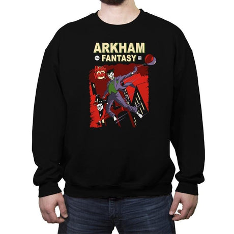 Arkham Fantasy - Crew Neck Sweatshirt Crew Neck Sweatshirt RIPT Apparel Small / Black