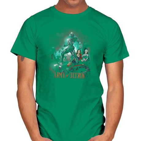 Army of Robots Exclusive - Mens T-Shirts RIPT Apparel Small / Kelly Green