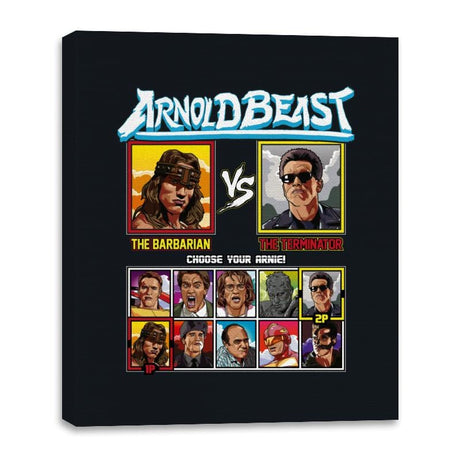 Arnold Beast - Retro Fighter Series - Canvas Wraps Canvas Wraps RIPT Apparel 16x20 / Black