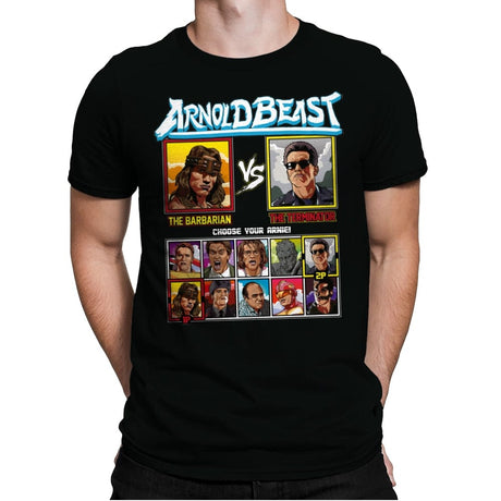 Arnold Beast - Retro Fighter Series - Mens Premium T-Shirts RIPT Apparel Small / Black