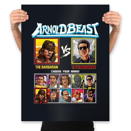 Arnold Beast - Retro Fighter Series - Prints Posters RIPT Apparel 18x24 / Black