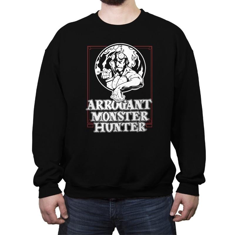 Arrogant Monster Hunter - Crew Neck Sweatshirt Crew Neck Sweatshirt RIPT Apparel