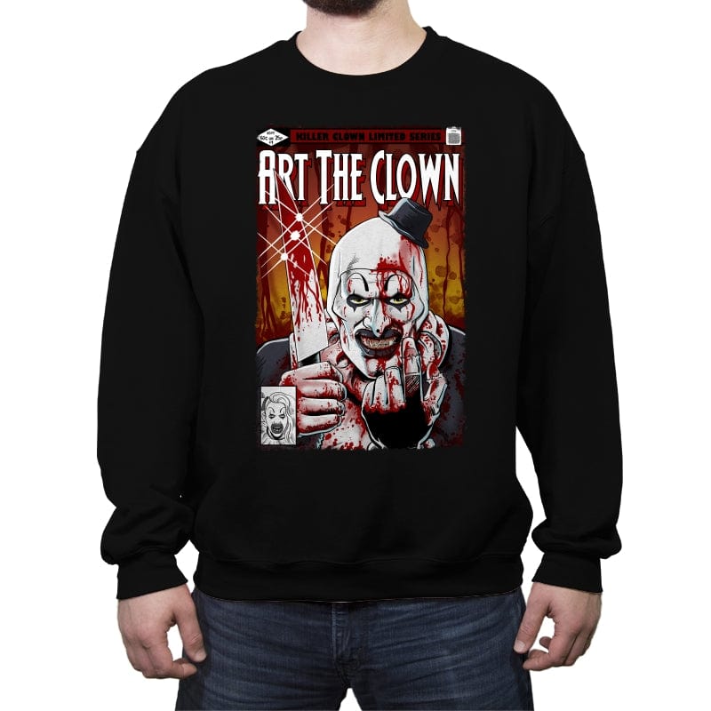 Art the Clown - Crew Neck Sweatshirt Crew Neck Sweatshirt RIPT Apparel Small / Black