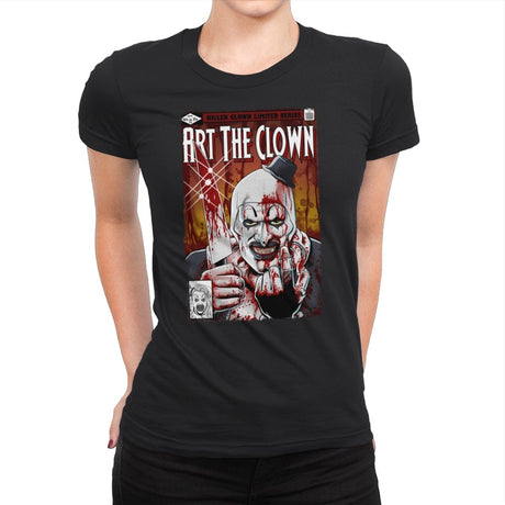 Art the Clown - Womens Premium T-Shirts RIPT Apparel Small / Black