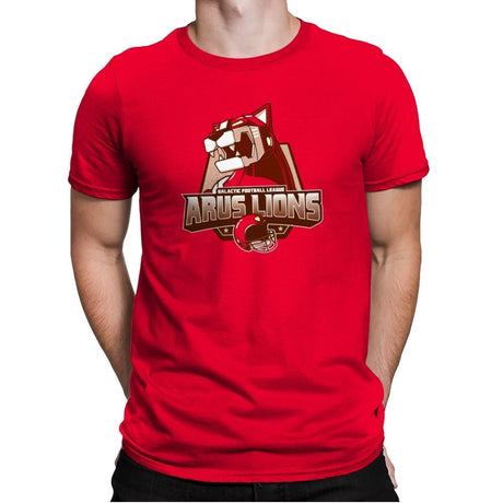 Arus Lions - 80s Blaarg - Mens Premium T-Shirts RIPT Apparel Small / Red