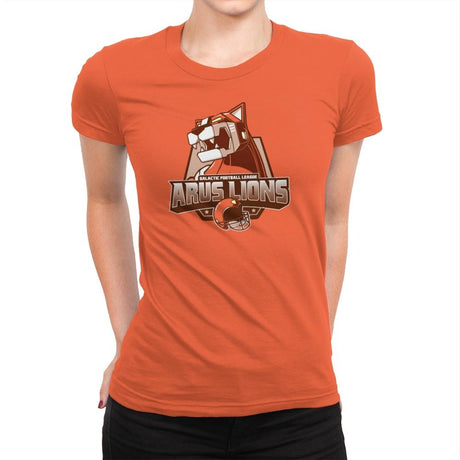 Arus Lions - 80s Blaarg - Womens Premium T-Shirts RIPT Apparel Small / Classic Orange