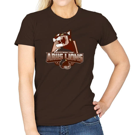 Arus Lions - 80s Blaarg - Womens T-Shirts RIPT Apparel Small / Dark Chocolate