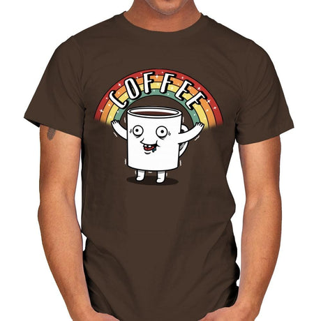 As long as we have coffee - Mens T-Shirts RIPT Apparel Small / Dark Chocolate