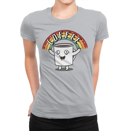 As long as we have coffee - Womens Premium T-Shirts RIPT Apparel Small / Heather Grey