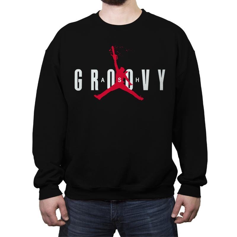 Ash Groovy - Crew Neck Sweatshirt Crew Neck Sweatshirt RIPT Apparel 3x-large / Black